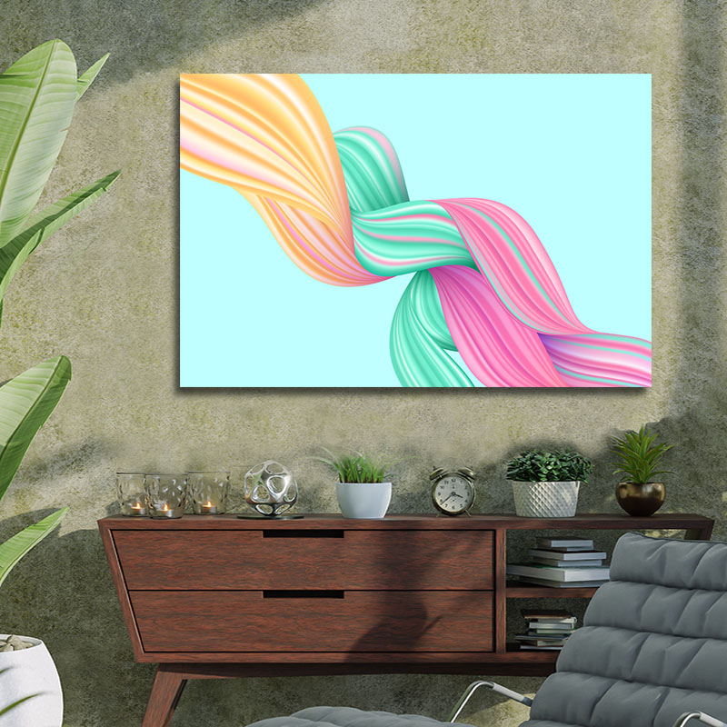 Πίνακας σε καμβά Braided Colour 80x120 Τελαρωμένος καμβάς σε ξύλο με πάχος 2cm