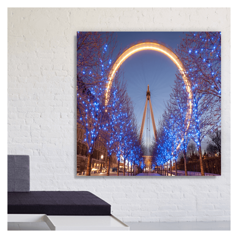 Πίνακας σε καμβά London eye 80x80 Τελαρωμένος καμβάς σε ξύλο με πάχος 2cm