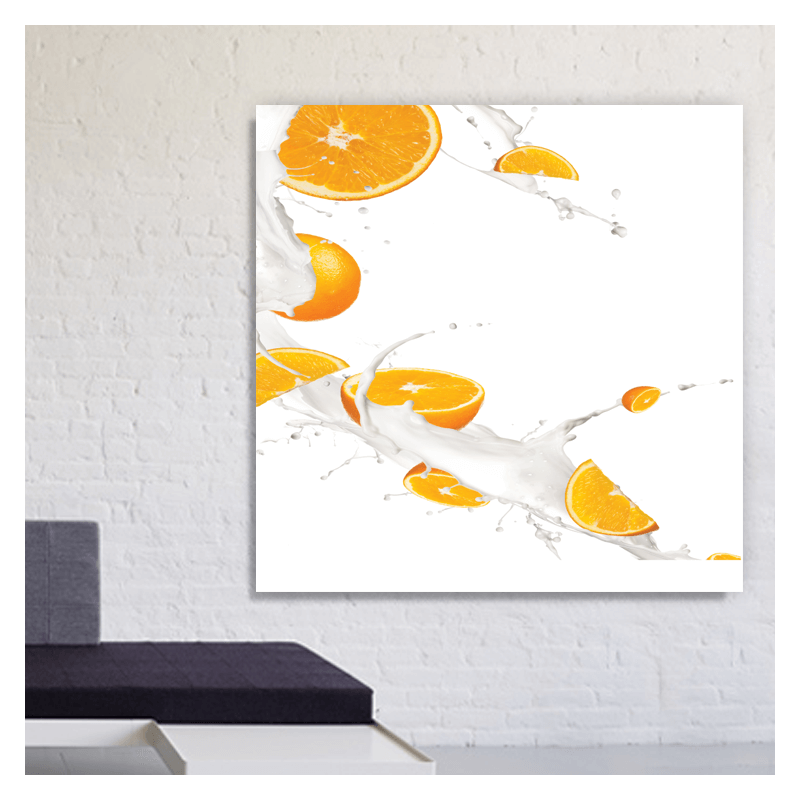 Πίνακας σε καμβά με πορτοκάλια 210x210 Τελαρωμένος καμβάς σε ξύλο με πάχος 2cm