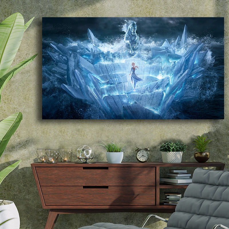 Πίνακας με Frozen 2 movie 142x80 Τελαρωμένος καμβάς σε ξύλο με πάχος 2cm