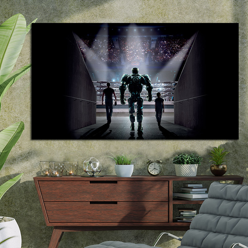 Πίνακας με Real Steel movie 71x40 Τελαρωμένος καμβάς σε ξύλο με πάχος 2cm