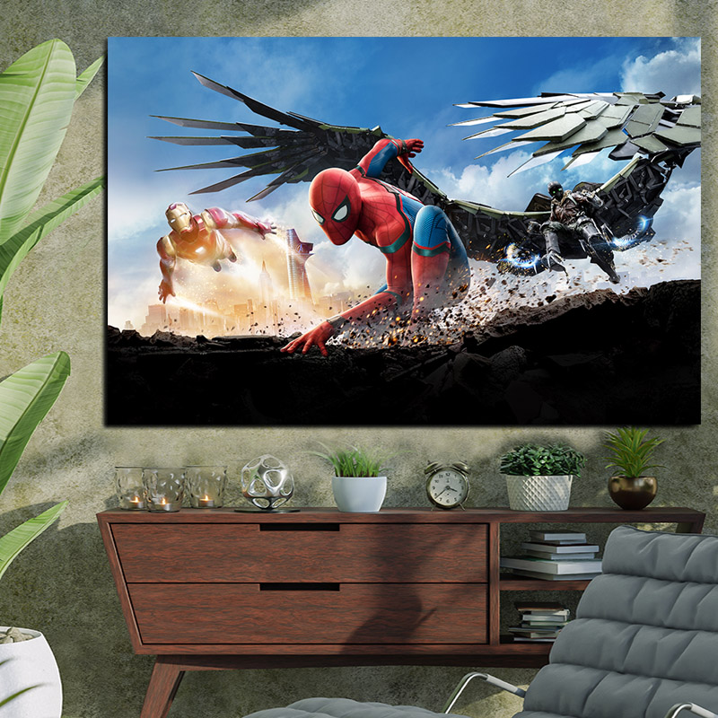 Πίνακας με Spider-Man 107x70 Τελαρωμένος καμβάς σε ξύλο με πάχος 2cm