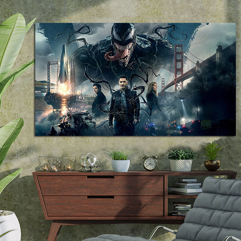 Πίνακας με Venom movie 213x120 Τελαρωμένος καμβάς σε ξύλο με πάχος 2cm