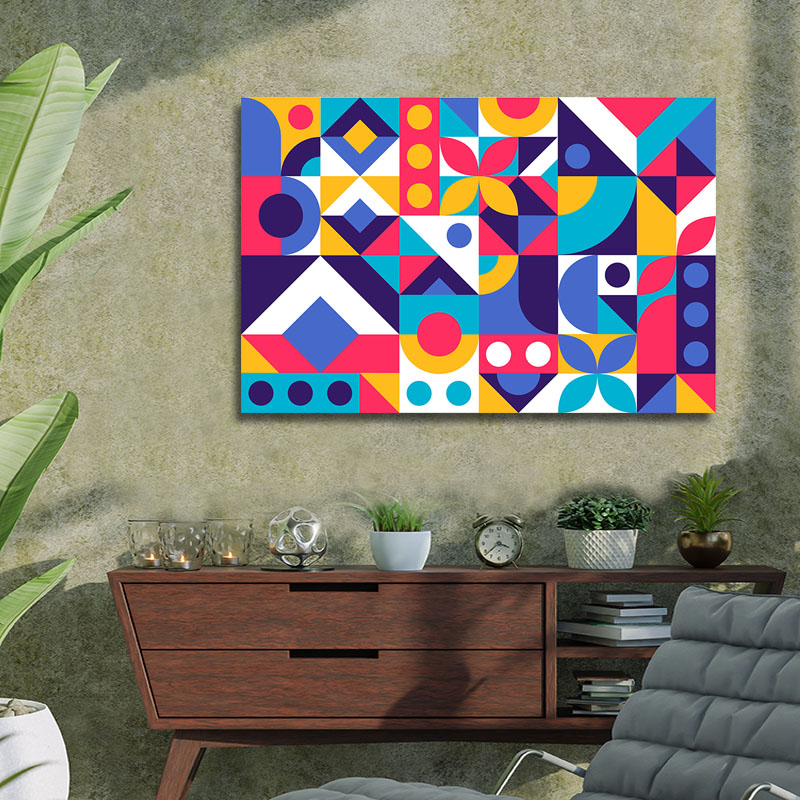 Πίνακας με Flat Mosaic 40x60 Τελαρωμένος καμβάς σε ξύλο με πάχος 2cm