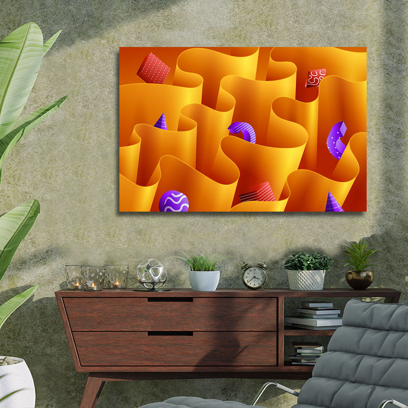 Folds 100x150 Τελαρωμένος καμβάς σε ξύλο με πάχος 2cm
