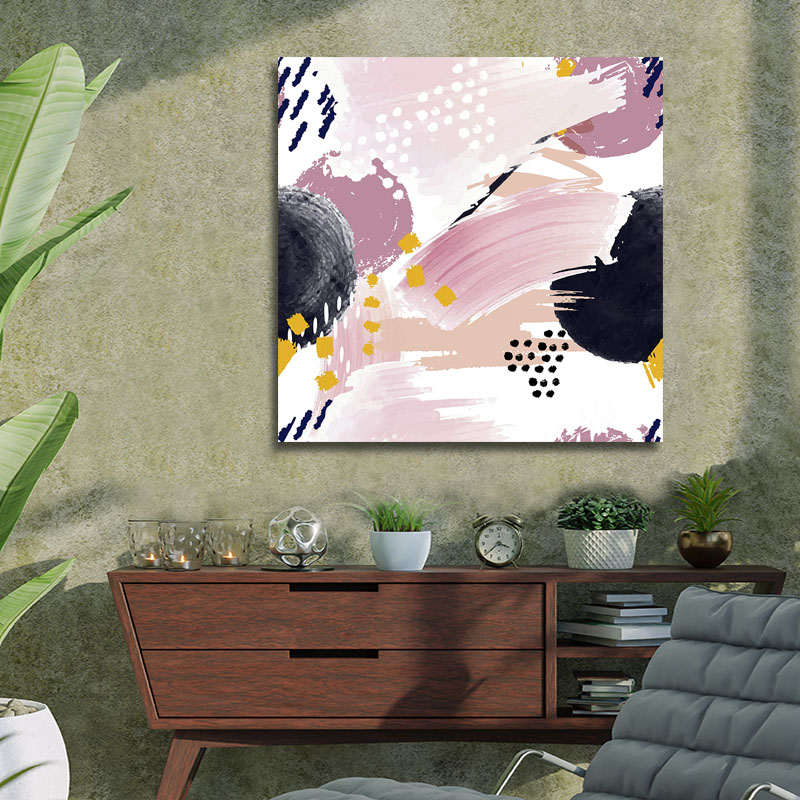 Πίνακας με Hand painting 90x90 Τελαρωμένος καμβάς σε ξύλο με πάχος 2cm