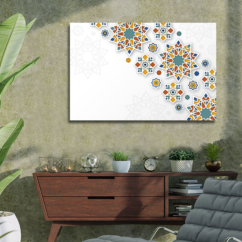 Πίνακας με Colorful stars 150x100 Τελαρωμένος καμβάς σε ξύλο με πάχος 2cm