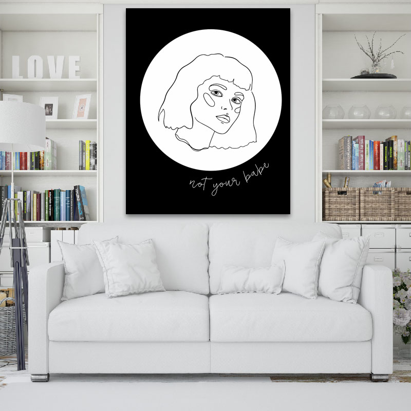 Πίνακας σε καμβά Not Your Babe 110x137 Τελαρωμένος καμβάς σε ξύλο με πάχος 2cm