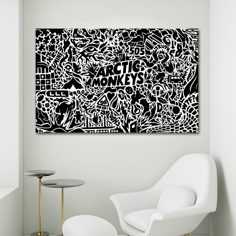 Πίνακας σε καμβά Arctic Monkeys 156x100 Τελαρωμένος καμβάς σε ξύλο με πάχος 2cm