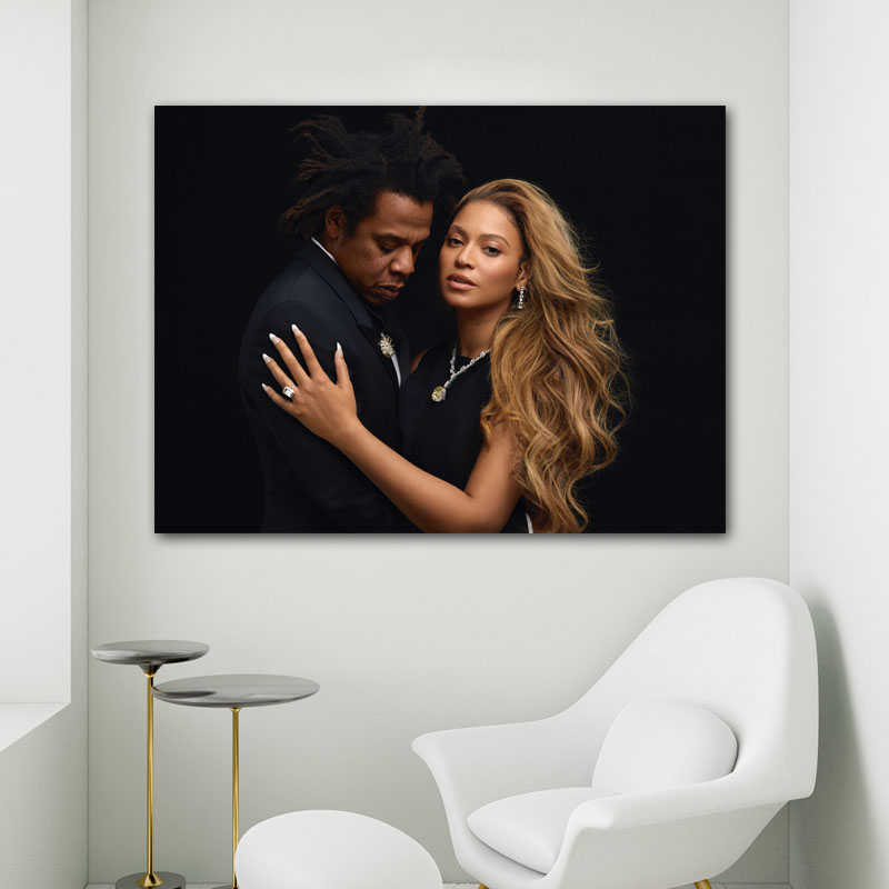 Πίνακας σε καμβά Beyonce & Jay-Z 133x100 Τελαρωμένος καμβάς σε ξύλο με πάχος 2cm