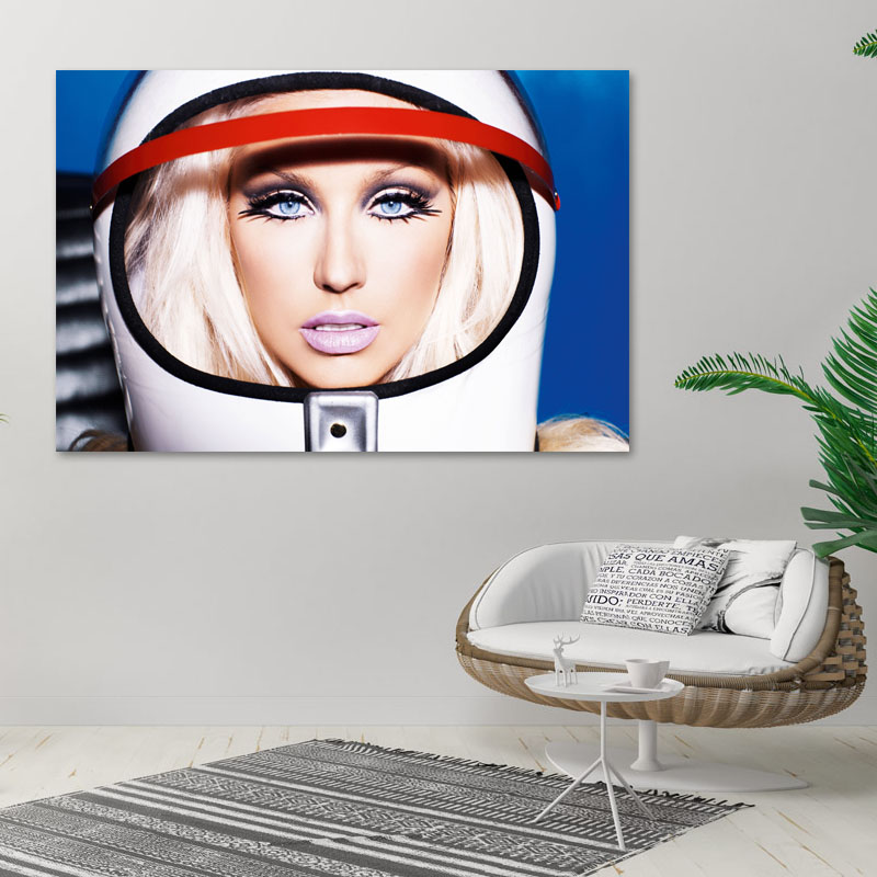 Πίνακας σε καμβά Christina Aguilera 165x110 Τελαρωμένος καμβάς σε ξύλο με πάχος 2cm