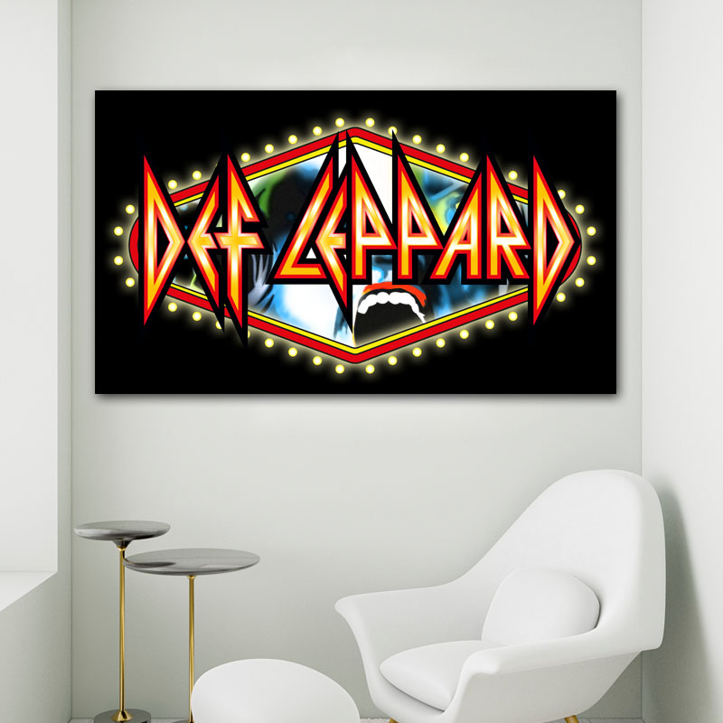 Πίνακας σε καμβά Def Leppard 120x70 Τελαρωμένος καμβάς σε ξύλο με πάχος 2cm