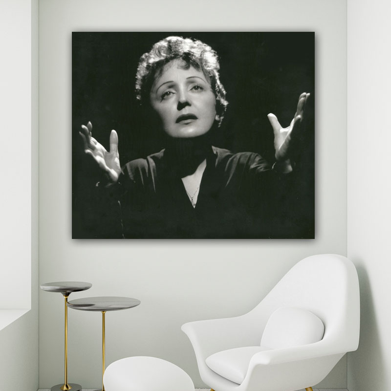 Πίνακας σε καμβά Edith Piaf 2 129x110 Τελαρωμένος καμβάς σε ξύλο με πάχος 2cm