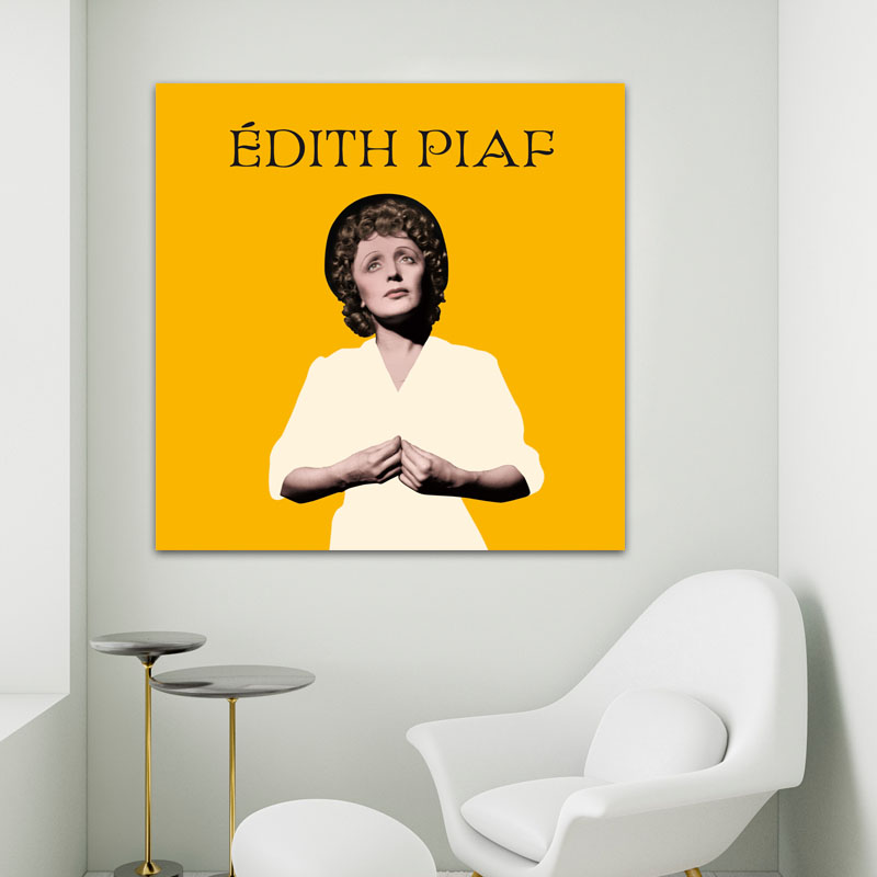 Πίνακας σε καμβά Edith Piaf 100x100 Τελαρωμένος καμβάς σε ξύλο με πάχος 2cm