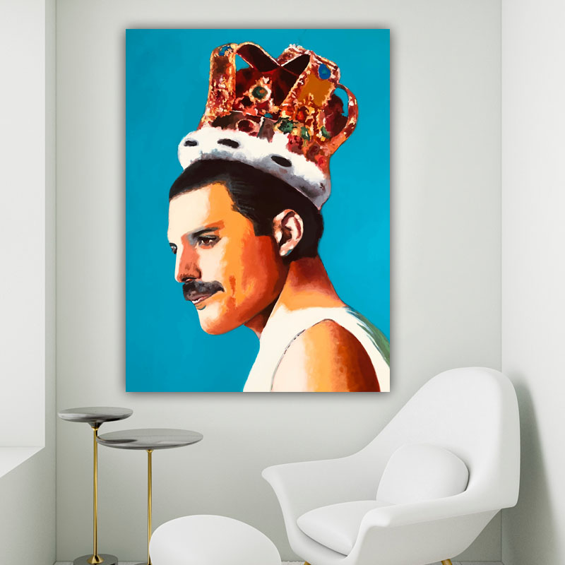 Πίνακας σε καμβά Freddie Mercury 120x165 Τελαρωμένος καμβάς σε ξύλο με πάχος 2cm