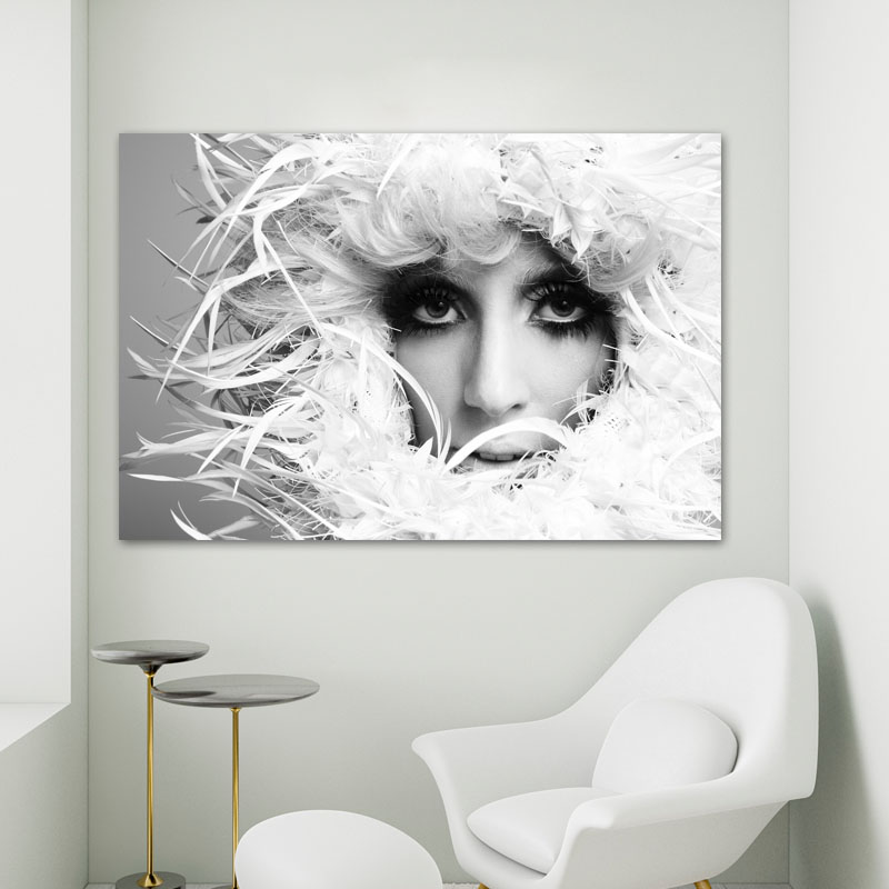 Πίνακας σε καμβά Lady Gaga 177x120 Τελαρωμένος καμβάς σε ξύλο με πάχος 2cm