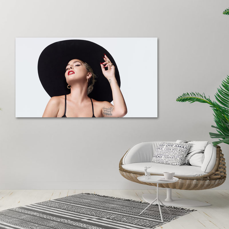 Πίνακας σε καμβά Lady Gaga 2 160x90 Τελαρωμένος καμβάς σε ξύλο με πάχος 2cm