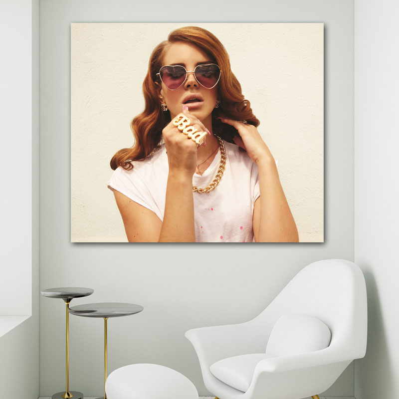 Πίνακας σε καμβά Lana del Rey 3 80x70 Τελαρωμένος καμβάς σε ξύλο με πάχος 2cm