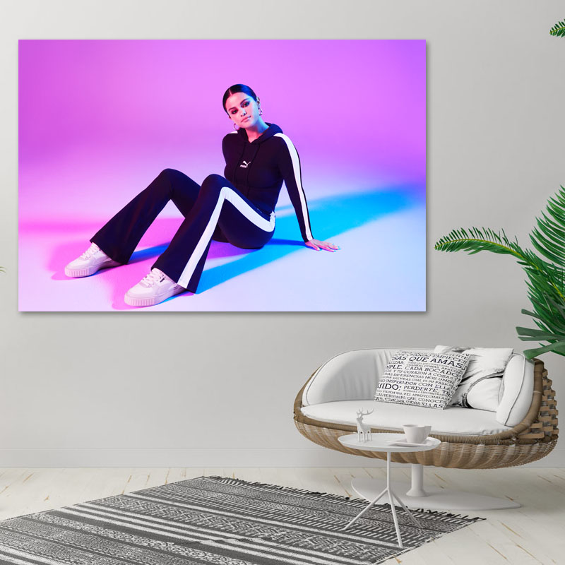 Πίνακας σε καμβά Selena Gomez 2 120x80 Τελαρωμένος καμβάς σε ξύλο με πάχος 2cm