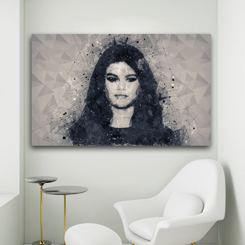 Πίνακας σε καμβά Selena Gomez 5 144x90 Τελαρωμένος καμβάς σε ξύλο με πάχος 2cm