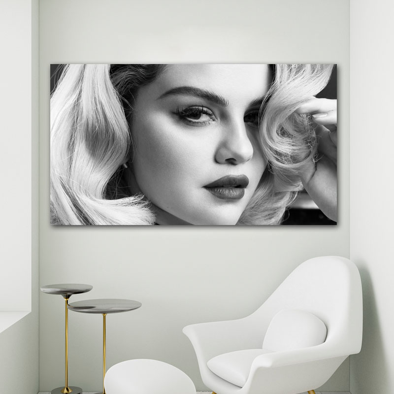 Πίνακας σε καμβά Selena Gomez 213x120 Τελαρωμένος καμβάς σε ξύλο με πάχος 2cm