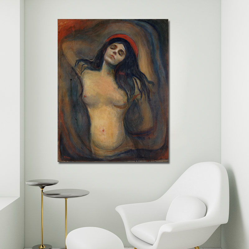 Πίνακας του Edvard Munch-Madonna 70x90 Τελαρωμένος καμβάς σε ξύλο με πάχος 2cm