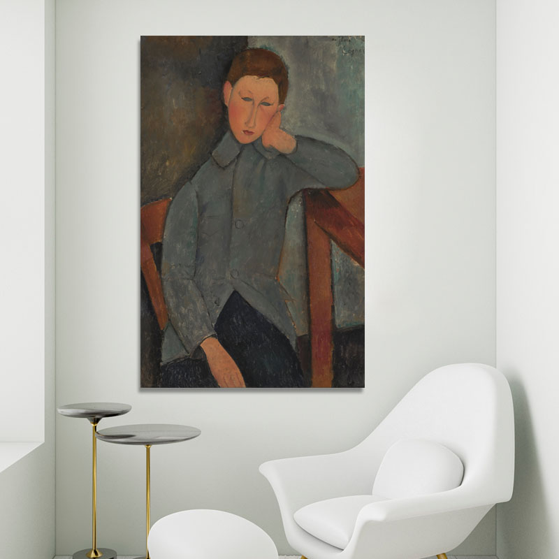 Πίνακας του  Modigliani-The Boy 70x110 Τελαρωμένος καμβάς σε ξύλο με πάχος 2cm