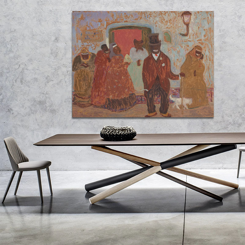 Πίνακας του Pedro Figari-Viejo verde 133x100 Τελαρωμένος καμβάς σε ξύλο με πάχος 2cm