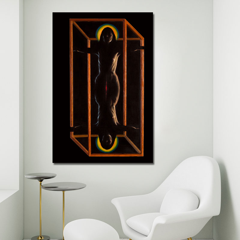 Πίνακας του Sotiris Adrianos-Quantum Saint Girl 110x165 Τελαρωμένος καμβάς σε ξύλο με πάχος 2cm