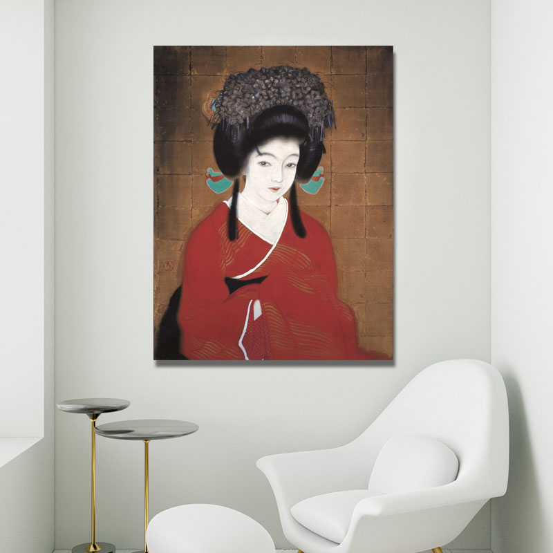 Πίνακας του Yamakawa Shuho-Hana Kanzashi 80x105 Τελαρωμένος καμβάς σε ξύλο με πάχος 2cm