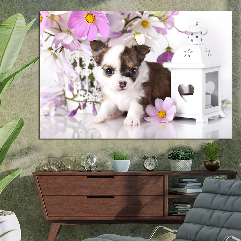 Πίνακας με Puppy 150x100 Τελαρωμένος καμβάς σε ξύλο με πάχος 2cm