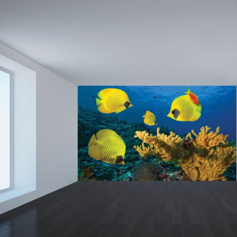Αυτοκόλλητο τοίχου με ψάρια της θάλασσας