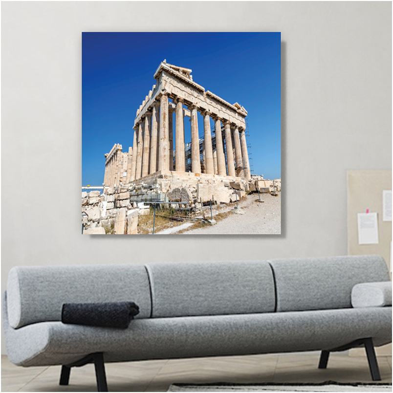 πίνακας σε καμβά με την Αθήνα και την ακρόπολη