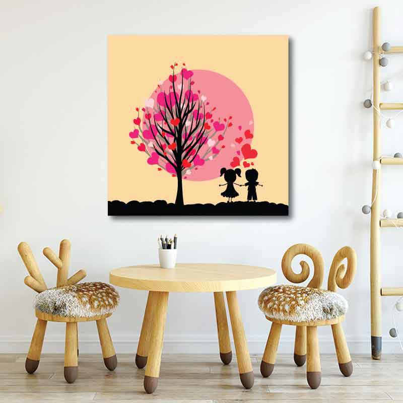 πίνακας παιδικού δωματίου με δέντρο