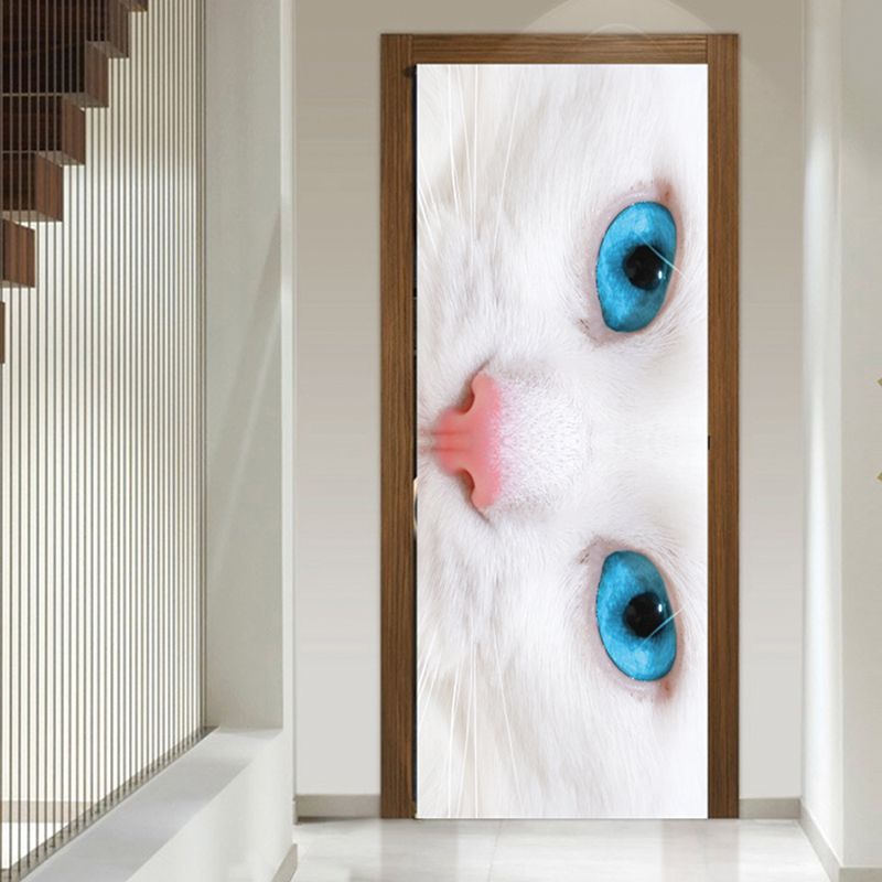 Ταπετσαρίες για εσωτερικές πόρτες με γάτες