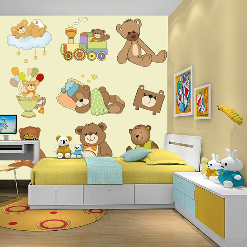 ταπετσαρίες παιδικού δωματίου με αρκουδάκια
